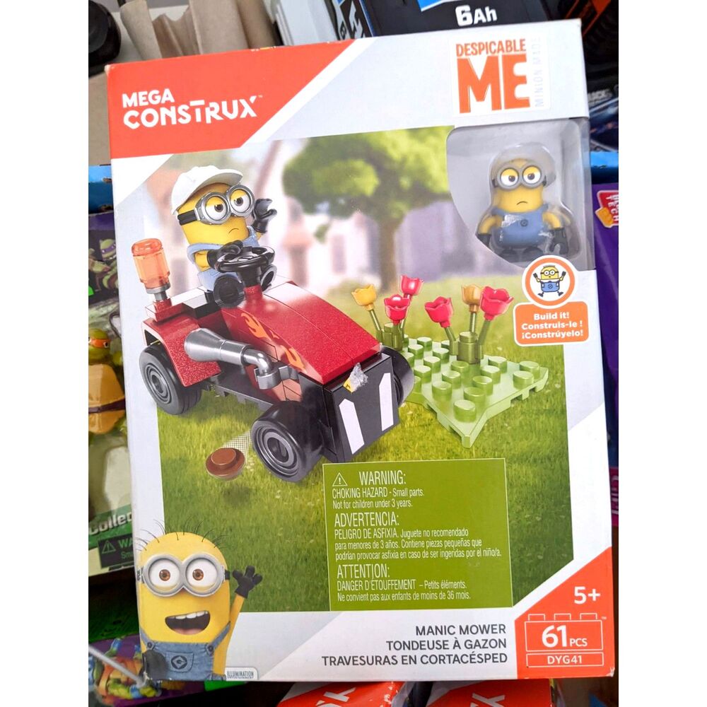 Mega Construx Despicable Me Minions Manic Mower Build It
